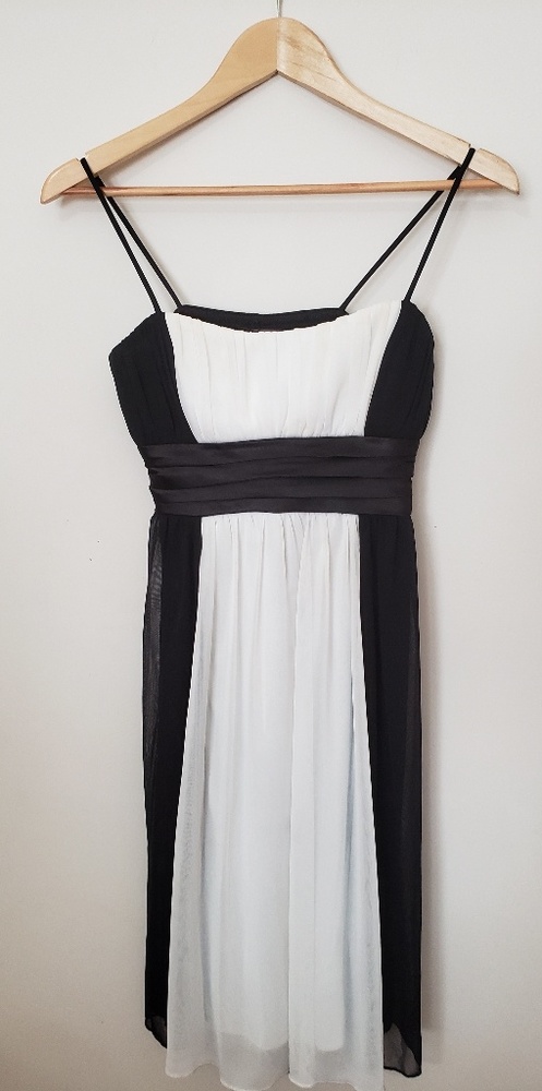 Black & While Slip Prom/Formal Dress